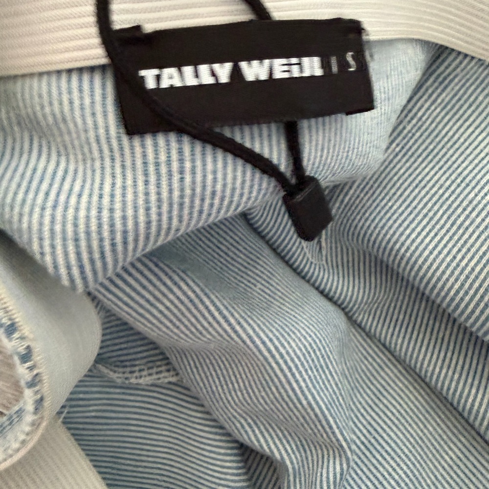 Clueless Elegant Sky Blue Checkered Mini Skirt size S - Picture 2 of 2